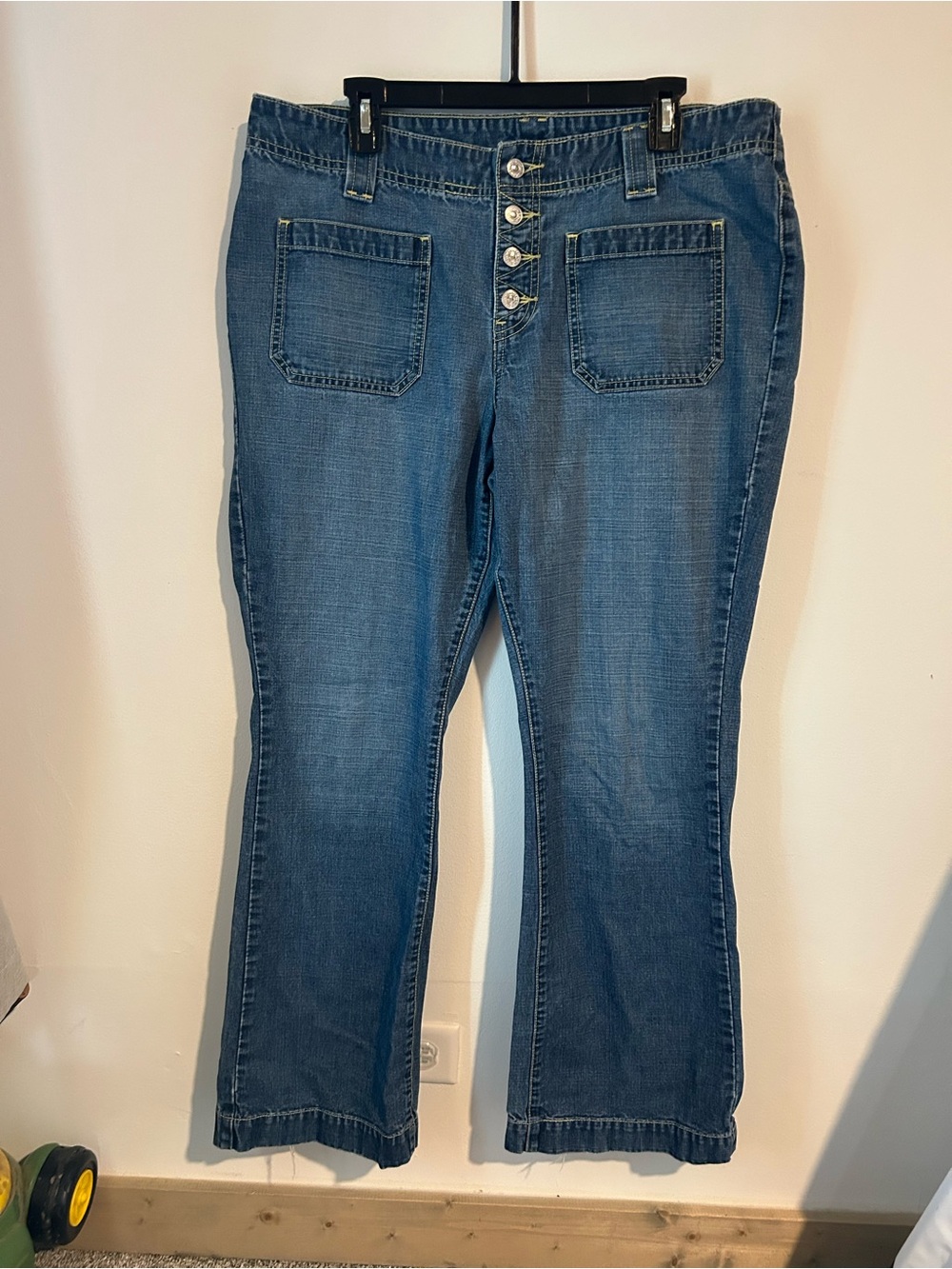 Levi's Blue Boot Cut Jeans with Front Button Fly